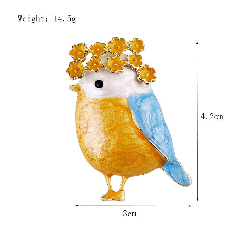 Garland Bird Brooch Fashion Design Enamel Temperament Corsage Coat Drop Collar Clothing Accessories