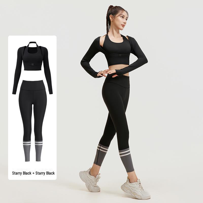 Juyitang Peach Halter Neck High-Intensity Yoga Top - Bra-Free Sports Suit