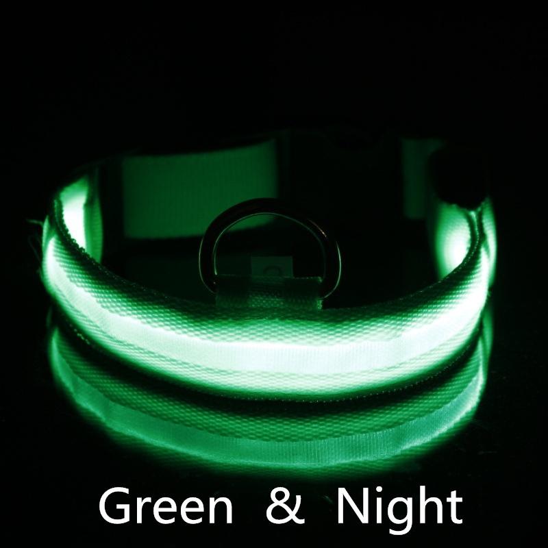 Светодиодный светильник для ночной безопасности, вспышка, спортивный ошейник для собак, кошек, нейлоновый ошейник для собак, светящийся в темноте ошейник для кошек, светодиодные ошейники для собак, аксессуары для собак