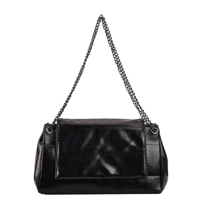 Autumn Winter Large Capacity Women Single Shoulder Bag Solid Color Simple All-Matched Female Handbag High Grade Vintage OL Bag