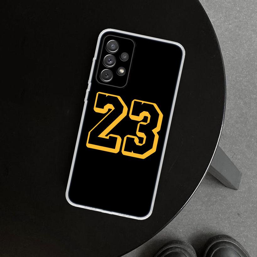 Чехол для телефона Баскетбольный номер 23 24 для Samsung Galaxy A17 A16 A26 A36 A56 A57 A37 A15 A25 A35 A55 A14 A24 A34 A54 A13 A23 A33 A5