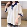 Navava Men Casual Ribbon Collar ShorT Sleeve T shirT nT1538