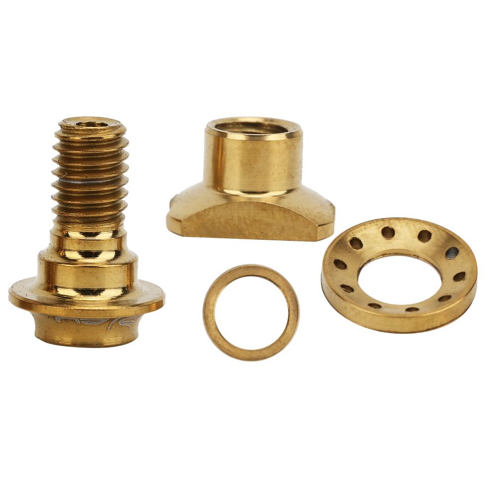 16 pcs C Clamp Brake Shoes Nuts Kit Bolt Titanium Alloy Screws Set for Road Bicycle Bikegold