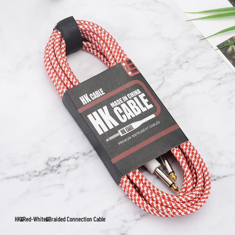 Нейлоновый плетеный соединительный кабель для педалей эффектов с шумоподавлением для электро- и акустических гитар