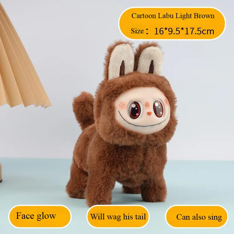 1 шт. плюшевая игрушка Лабубу, милая электрическая кукла со светящимся лицом, детская игрушка, подарок на день рождения на День защиты детей