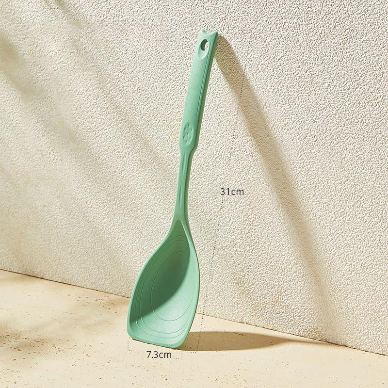 Силиконовая ложка многофункциональная удобно держать нескользящая круглая ручка большая кухонная утварь ложка для перемешивания силиконовая посуда совок