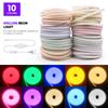 220V Switch COB LED Neon Strip Light 288LED AC EU Power Plug Kit White Pink Red 10 Color Waterproof Flex Tape Home Kitchen Decor