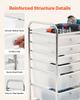 VEVOR Rolling Cart with Drawers, Double Row 12 Drawer Storage Organizer, Mobile Utility Cart with Chrome Steel Frame