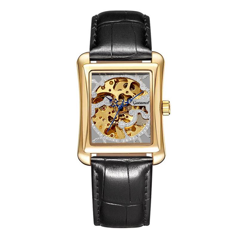 Новые Модные Квадратные Автоматические Механические Часы Лучшего Бренда Автоматические Часы Деловые Мужские Водонепроницаемые Светящиеся Часы