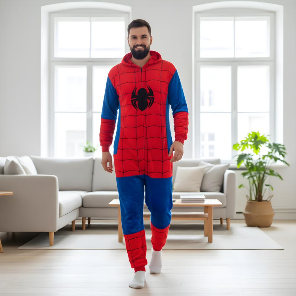 Piżama Onesie Kigurumi Kostium Przebranie Spiderman L: 165 - 175Cm