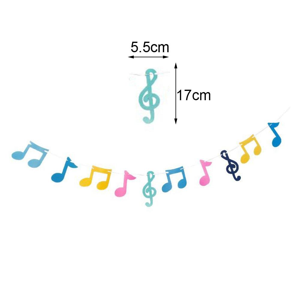 Music Themed Party Decorations Music Notes Banner 1950‘s Rock Party Supplies Retro Record Hanging Garlands Birthday Decorations 5