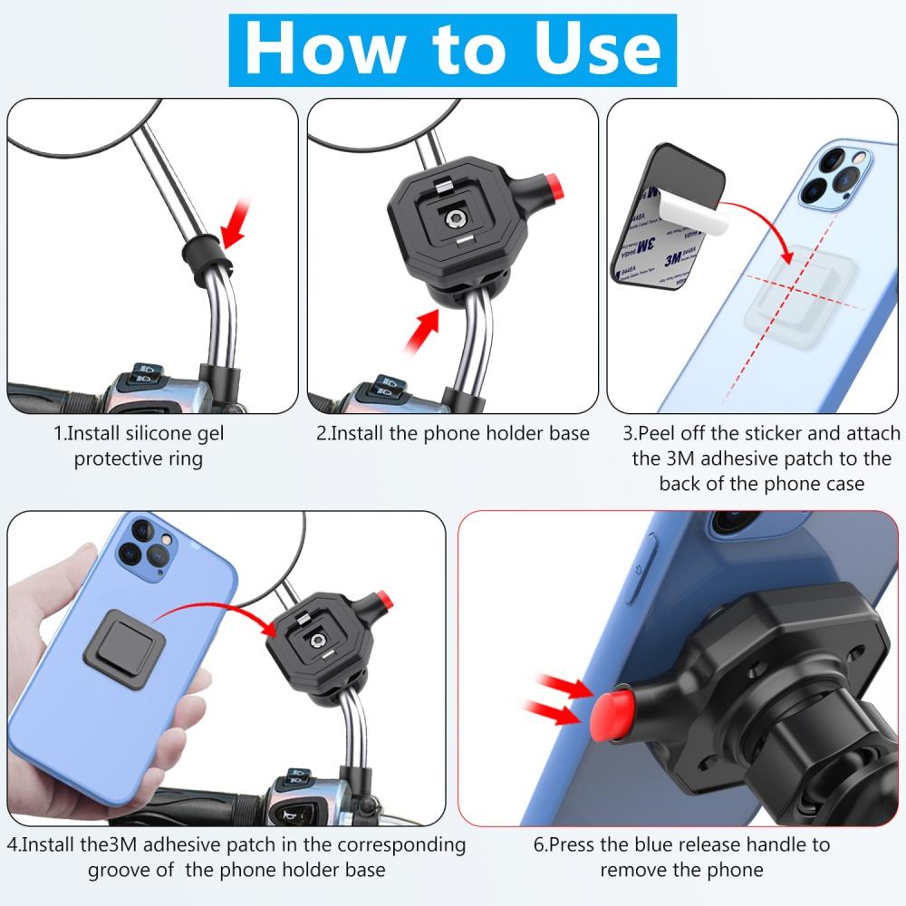 Мотоциклетное зеркало заднего вида держатель для телефона навигация GPS поддержка универсальная быстросъемная подставка мотоцикл скутер подставка для телефона