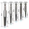Набор из 5 инструментов для извлечения сломанных винтов с шестигранной ручкой 60 мм черного цвета с быстрым освобождением и электрическим шестигранником