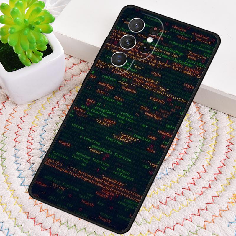 Чехол из ТПУ с изображением языков программирования для Samsung Galaxy note 10 pro S26 S25 S24 S23 S22 Ultra Plus S21 FE S20, противоударный чехол