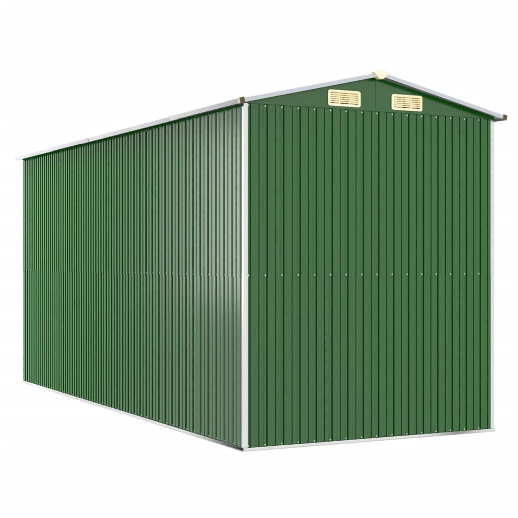 Vidaxl Szopa Ogrodowa, Zielona, 192X440X223 Cm, Stal Galwanizowana
