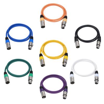 1 упаковка 3-контактных кабелей Dmx «папа-женщина» XLR патч-кабели DMX512 сигнальный кабель микрофонный кабель XLR-кабель