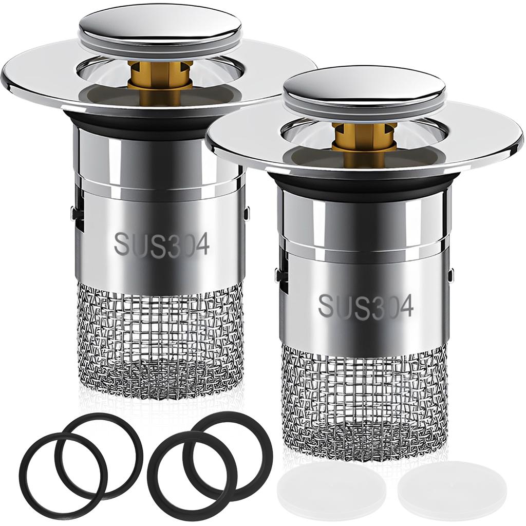 Сливной заглушка из нержавеющей стали 304 для ванной комнаты, фильтр-корзина для раковины, антизасор, антизапах, сито для раковины