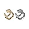 Circle Sliver Color Gold Color Multi-layer Ear Clips Korean Style Round Earrings Hoop Earrings