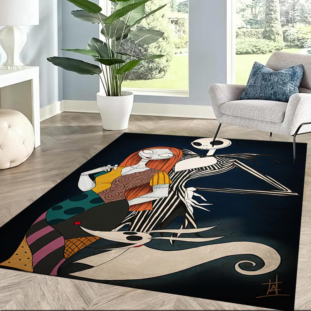 Christmas Nightmare Area Rug Design for Dining Room Bedrooms Outdoor Game Room Anti-slip Rug Decorate Offices