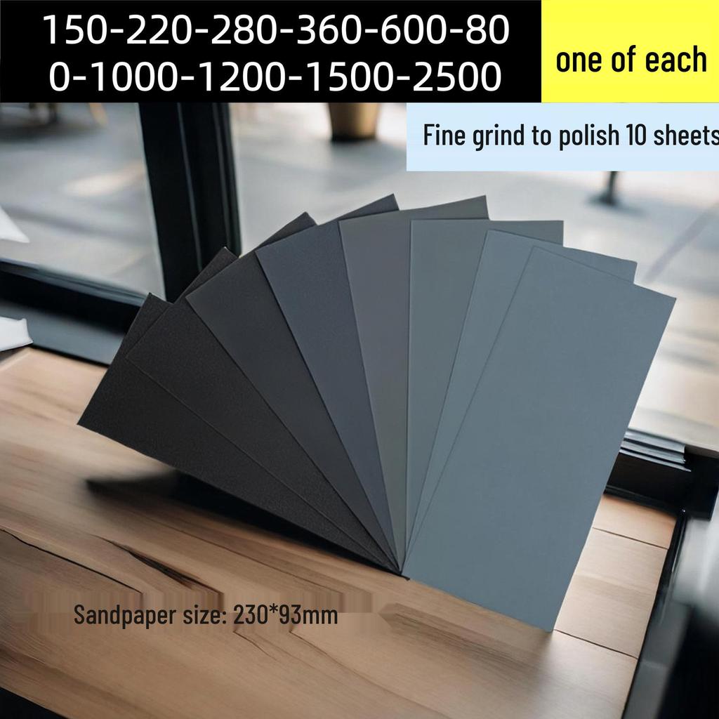 Набор листов для мокрой и сухой шлифовки для автомобильной краски, деревообработки и стен