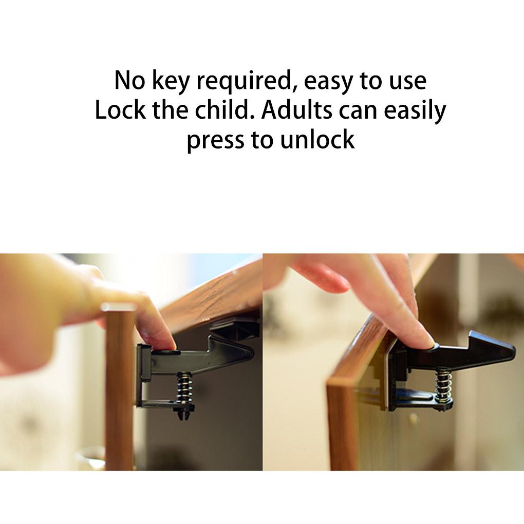 Набор из 6 детских защитных замков для дома, гостиной, спальни, шкафа, дверцы, ящика, без сверления, защита безопасности для младенцев