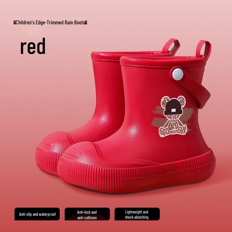 Детские водонепроницаемые резиновые сапоги - Нескользящие, Высокие, для школы