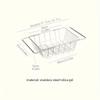 Retractable Sink Drain Rack Sink Dish Drain Rack Expandable Adjustable Vegetable Fruit Washing Basket Kitchen Accessories