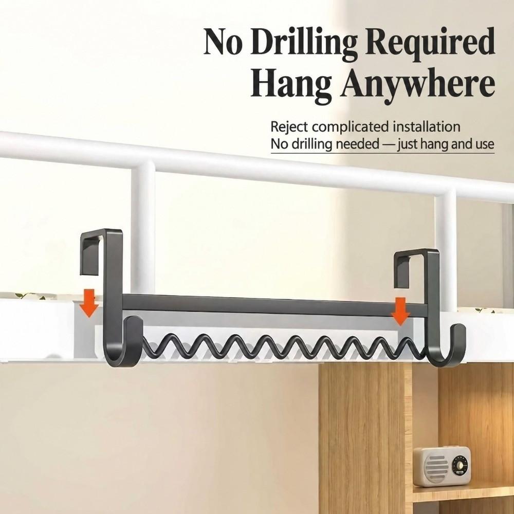 Carbon Steel Bunk Bed Hanging Hook Wave Shape Over Bed Rail Hanger Dorm Storage Hook Dorm Storage