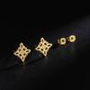 1 Pair of Fashionable Women's Accessories, Stainless Steel Material, Hollow Style, Witch Knot Shaped Earrings