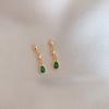 Серьги-гвоздики в форме звезд в корейском стиле с зелеными бабушкиными узорами, женственные серьги-капли, простой дизайн, серьги Doudou