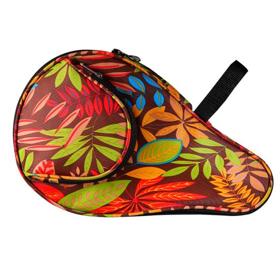 Сумка для настольной теннисной ракетки Изысканный узор Застежка-молния Защита от царапин Пыленепроницаемая с карманом Защитная сумка для пинг-понговой ракетки из ткани Оксфорд