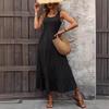 Летнее женское платье с бретельками на шнуровке, плиссированные трапециевидные платья, большие качели