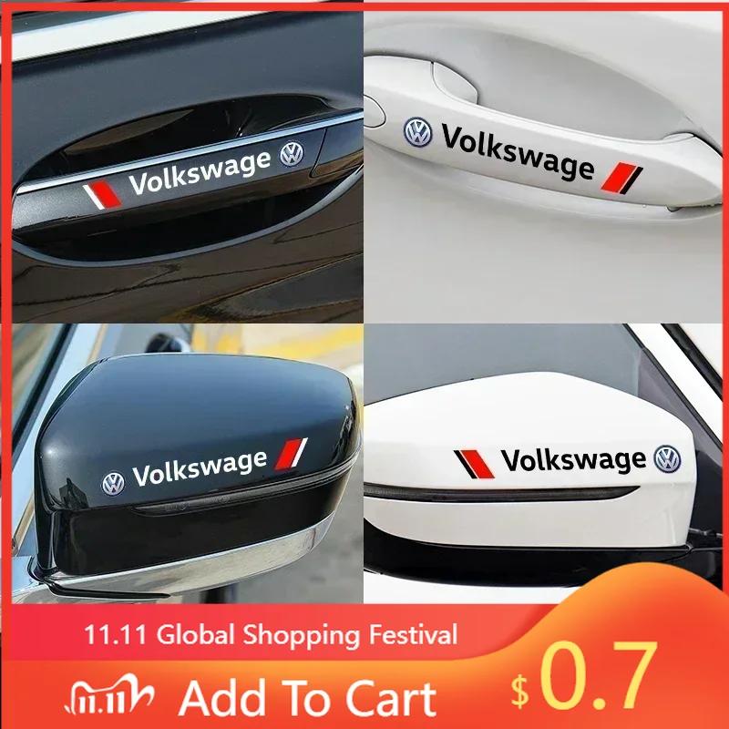 For VW New 4Pc Car Door Anti Scratch Auto Door Handle Protector Decals Wiper Stickers For Volkswagen VW Golf 4 7 MK3 4 7 Toura ef3