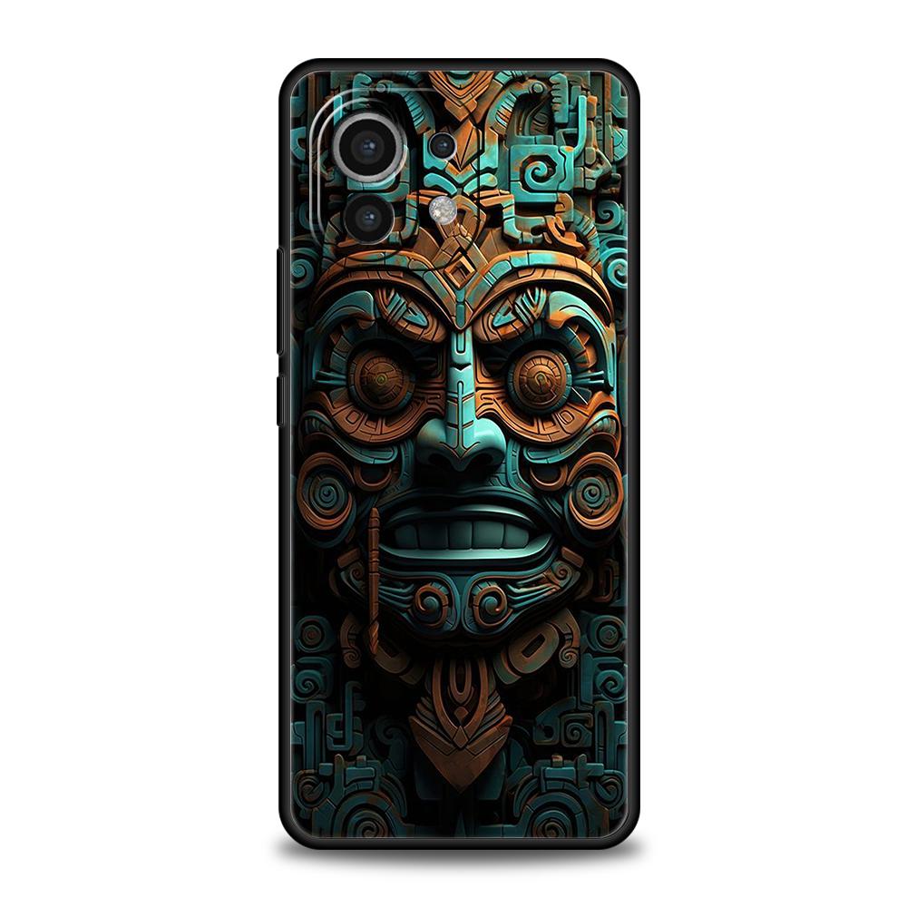 Чехол для телефона для Xiaomi Poco F7 F6 F5 F4 F3 X7 X6 X5 X4 X3 NFC M4 C51 C55 GT Pro 5G Мягкий ТПУ Fundas Винтажная Роспись с Тотемами
