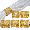 Twisted Wire Napkin Rings Wire Mesh Napkin Holders Golden Metal Napkin Rings Dining Table Accessories for Party Wedding Christmas Gatherings