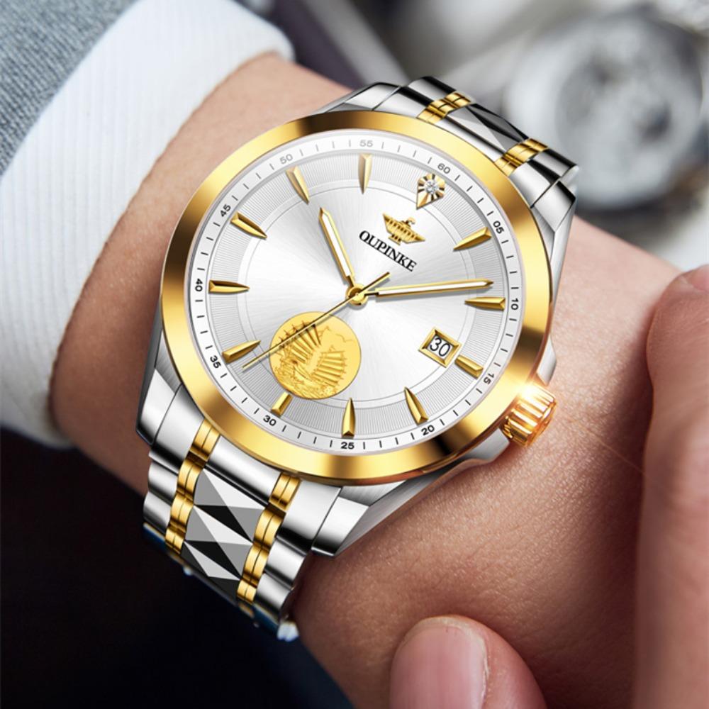 OUPINKE Мужские часы Рельефный парусный дизайн Механические часы Высококачественные часы
