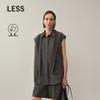 LESS Women's Sleeveless Loose Straight Shirt