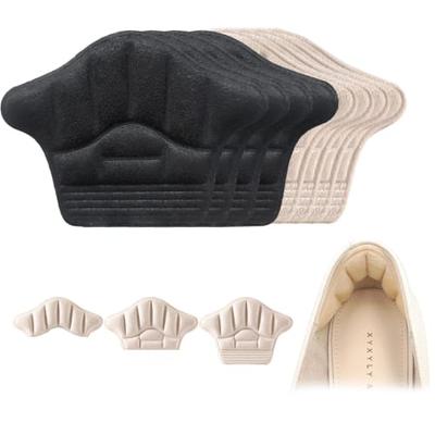 Подушечки для пяток Kukefa, 4 пары (8 шт.), Предотвращает соскальзывание туфель-лодочек, защищает пятки, предотвращает скольжение туфель-лодочек, регулируемый размер, плюшевая подушечка