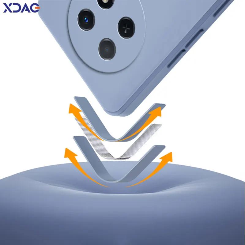 Square Liquid Silicone Back Case for Huawei Nova Y91 Global Mobile Phone Cover NovaY91 Camera Protective Shockproof Bag