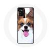 Samsung Galaxy A41 Case Continental Miniature Spaniel Butterfly Puppy White and Brown