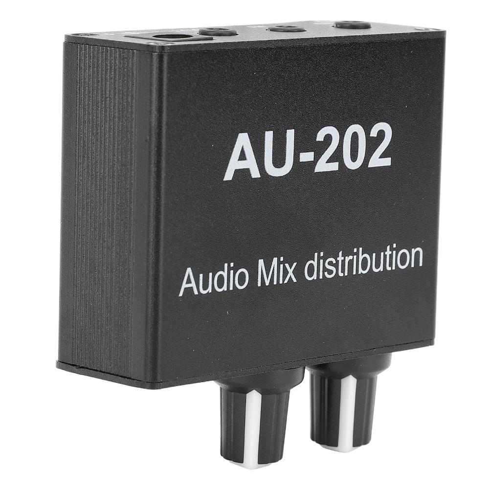 Independent Volume Control Small Sound Mixer 3.5mm Headphone Mixer Stereo Mixer  For Headphone