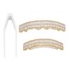 GoldPlated Brass Hip Hop False Teeth Set Halloween Festival Teeth Decoration Brace(Gold )