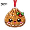 Плоские акриловые праздничные подвески, 2D рождественское украшение, Милый подвесной декор в виде мешочка удачи, Подвеска-украшение на елку для дома, вечеринки, обмена подарками