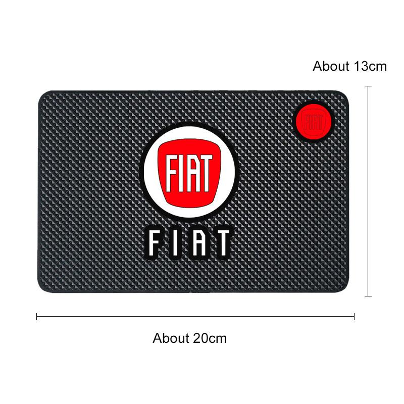 Автомобильная эмблема Противоскользящая подставка Материал ПВХ Для Fiat Abarth 500 Tipo Panda Argo Freemont Противоскользящие коврики для хранения Автоаксессуары