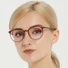 Ultralight Round Reading Glasses For Women Men Anti Blue Light Purple Black Red Presbyopic Glasses Magnifier +1.0~+4.0 Diopter