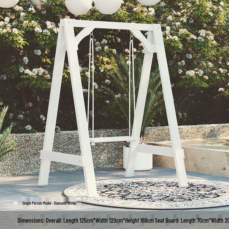 Садовые качели-кресло из массива дерева для улицы