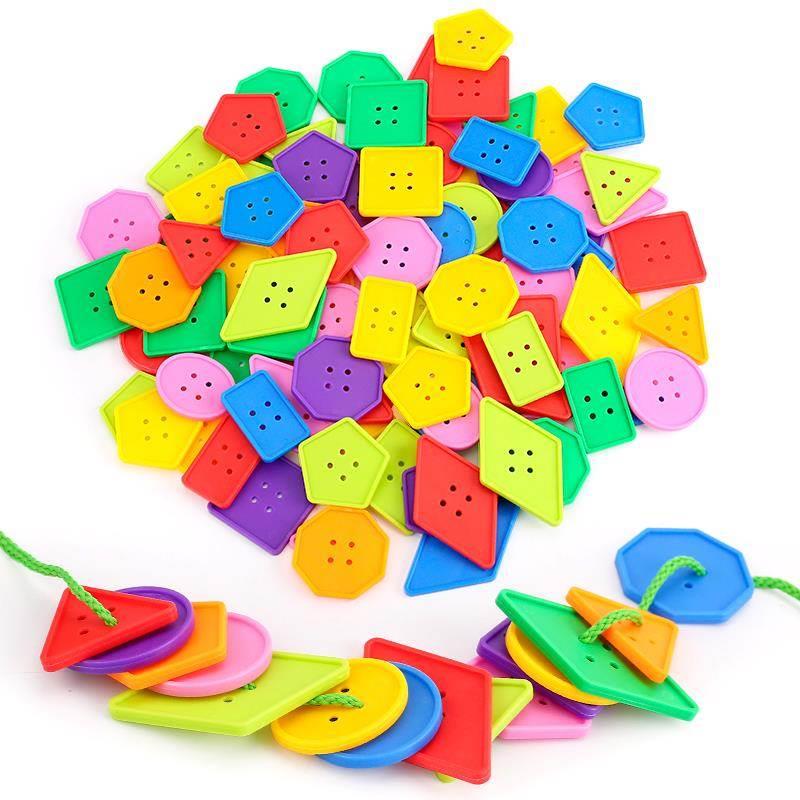 Threaded Geometry Building Blocks Toy Arithmetic Toys Educational Toy Children Threading Teaching Aids Brain-training TMZ