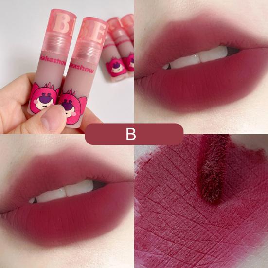 2 г блеск для губ с рисунком медведя, гладкий, удобный для переноски, мини-мягкий увлажняющий, легкий, матовый блеск для губ для девочек