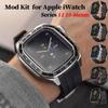Роскошное Углеродное Волокно для Apple iWatch Серии 11 10 46 мм Модификация Мод Комплект Металлическая Рамка Чехол для iWatch S11 10 46MM Чехол Ремешок
