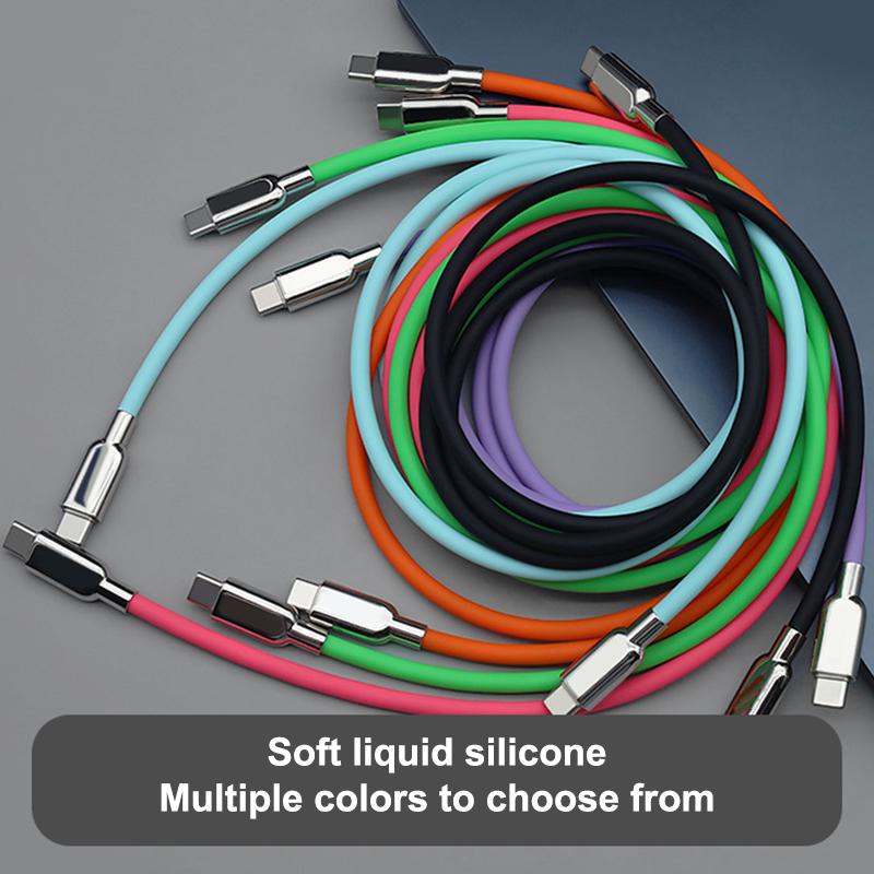 240 В Pd3.1 Жидкий силикон USB Type-C Быстрозарядный кабель 15 16 17 S23 S24 S25
